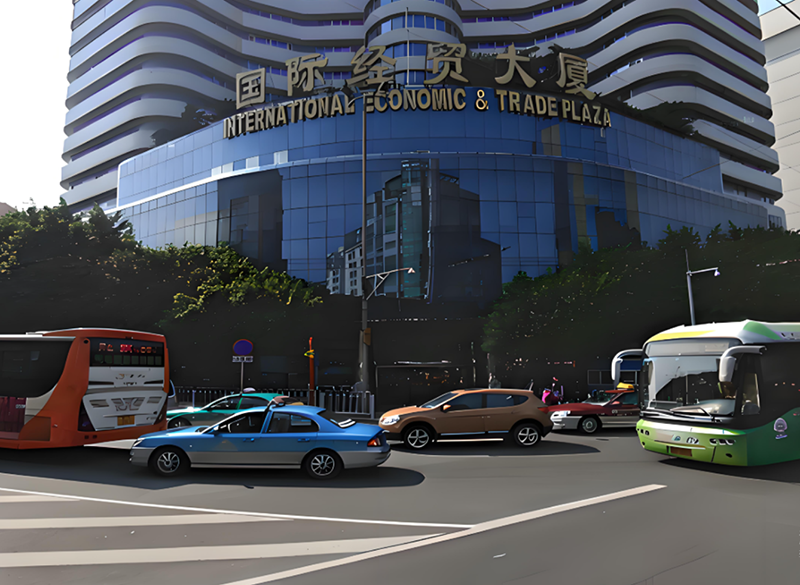 廣州市商務(wù)局。地址：廣州市越秀區(qū)東風(fēng)西路國際經(jīng)貿(mào)大廈