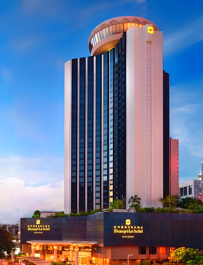 深圳香格里拉大酒店。地址：深圳市羅湖區(qū)建設(shè)路1002號(hào)